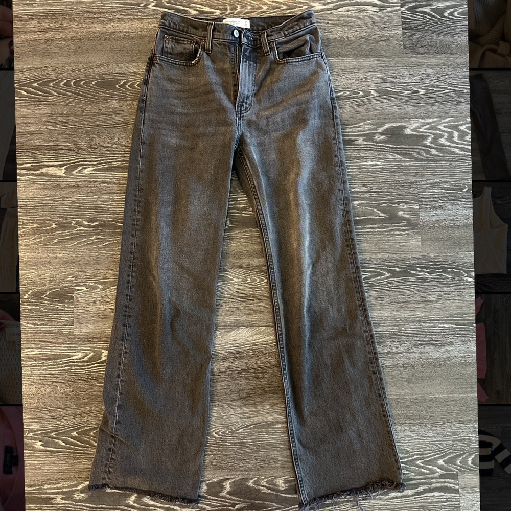 Abercrombie & Fitch Dark Gray Flare Jeans